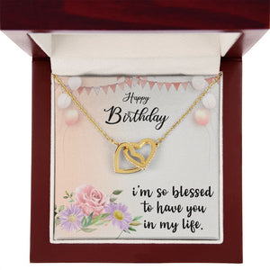 Happy Birthday - Interlocking Hearts Necklace