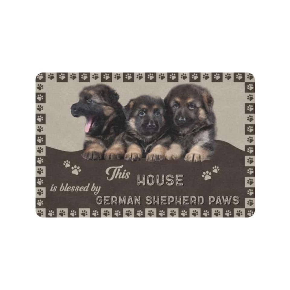 Blessed By Paws German Shepherd Dogs Lover Doormat Welcome Mat