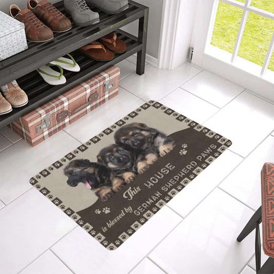 Blessed By Paws German Shepherd Dogs Lover Doormat Welcome Mat