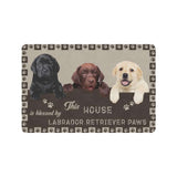 Blessed By Paws Labrador Retriever  Dogs Lover Doormat Welcome Mat