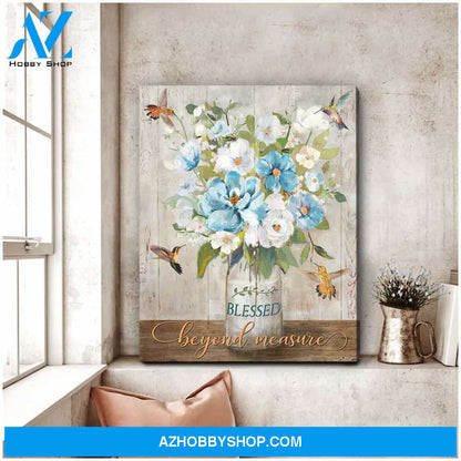 Blessed Hummingbird Canvas Wall Art, Wall Decor Visual Art