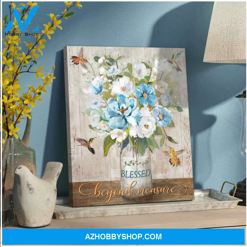 Blessed Hummingbird Canvas Wall Art Decor, Wall Decor Visual Art