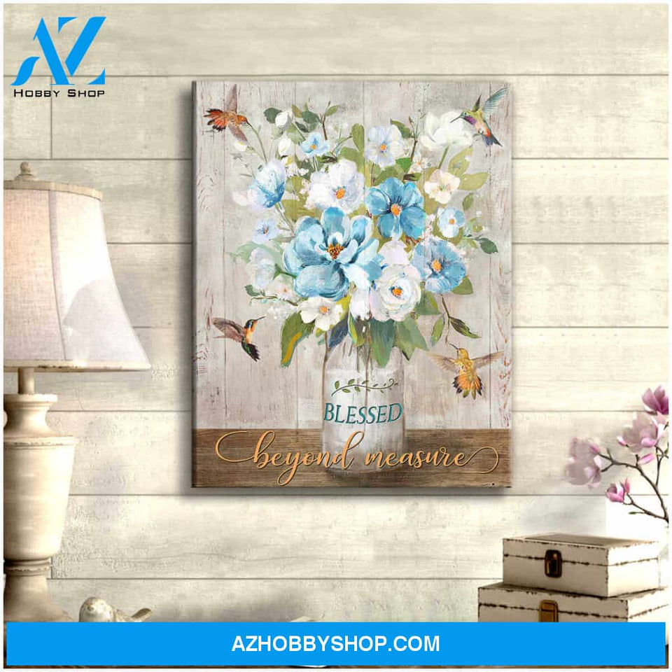 Blessed Hummingbird Canvas Wall Art Decor, Wall Decor Visual Art