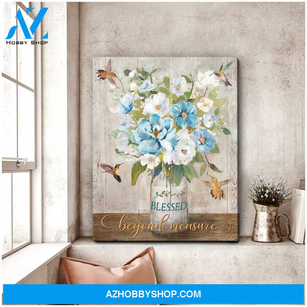 Blessed Hummingbird Canvas Wall Art Decor, Wall Decor Visual Art