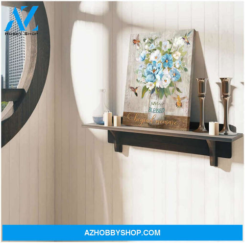 Blessed Hummingbird Canvas Wall Art Decor, Wall Decor Visual Art