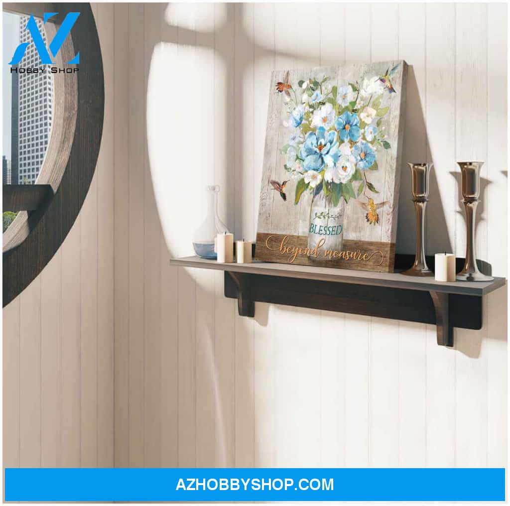 Blessed Hummingbird Canvas Wall Art Decor, Wall Decor Visual Art