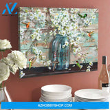 Blessed Hummingbird Wall Art Canvas, Wall Decor Visual Art