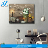 Blessed is the home that is filled with love Farm Butterfly Canvas Wall Art Decor