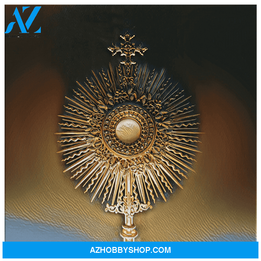 Blessed Sacrament Canvas Art, Eucharistic Adoration, Jesus Body & Blood, Catholic Art, Holy Communion