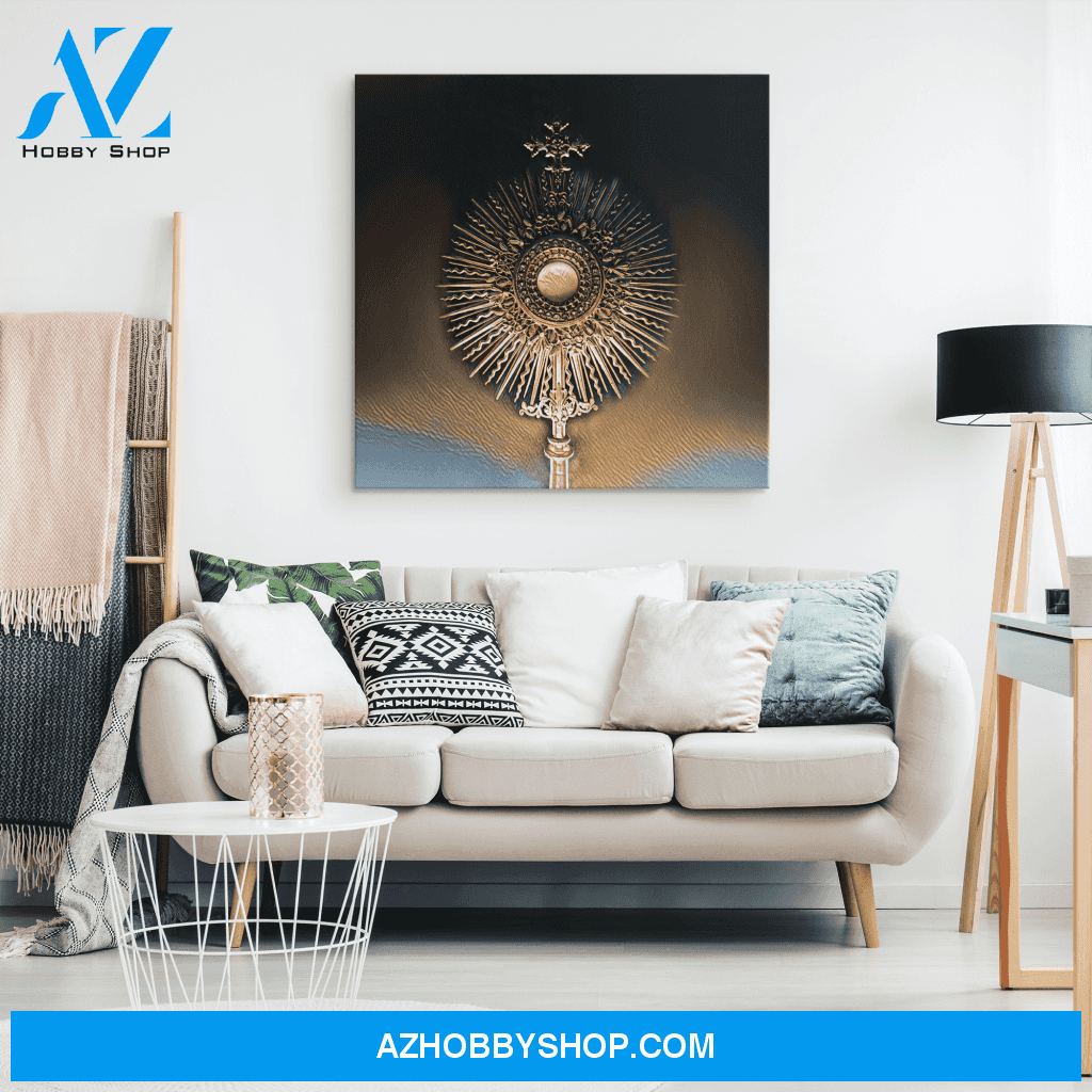Blessed Sacrament Canvas Art, Eucharistic Adoration, Jesus Body & Blood, Catholic Art, Holy Communion