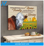 Blessing Cow Wall Art Canvas, Wall Decor Visual Art
