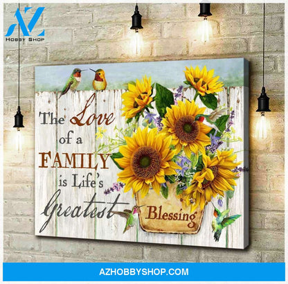 Blessing Hummingbird Wall Art Canvas, Wall Decor Visual Art