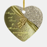 Bling Gold Custom 50Th Anniversary Gift  Ornament