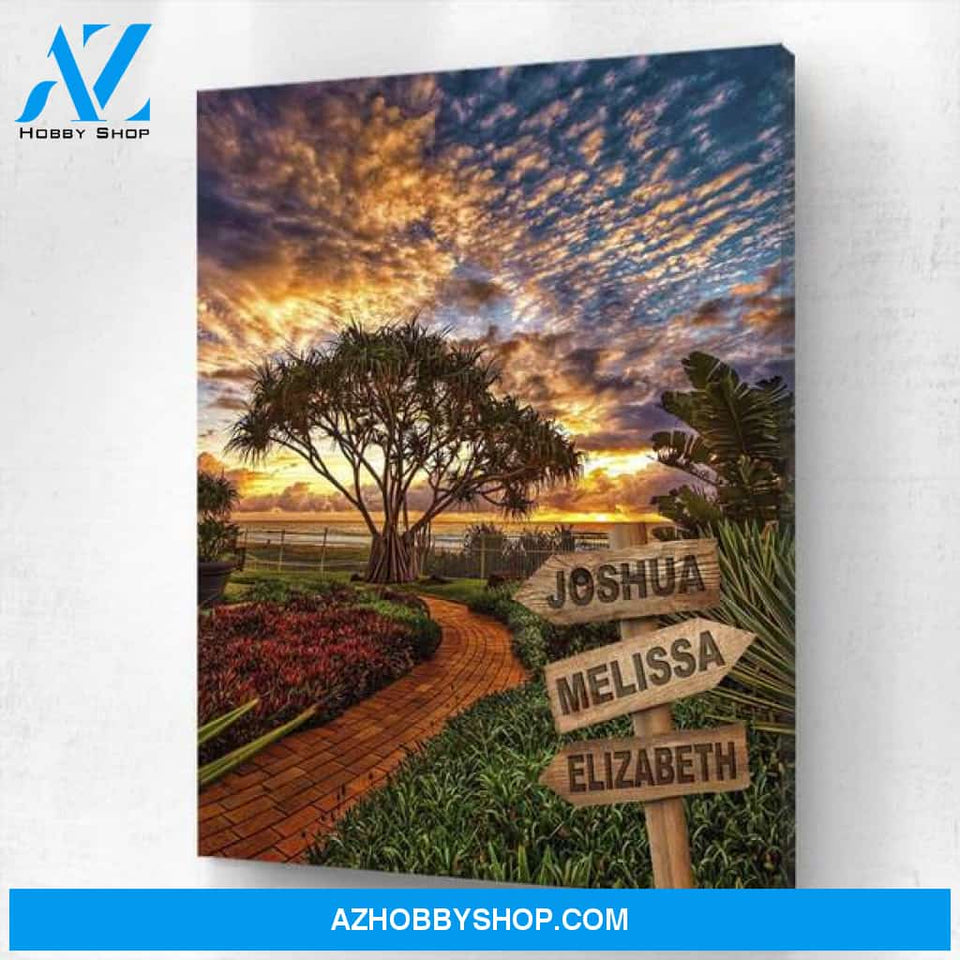 Blissful View Traveler Personalized Photo Memorial Canvas, Canvas Wall Art Gift for Family