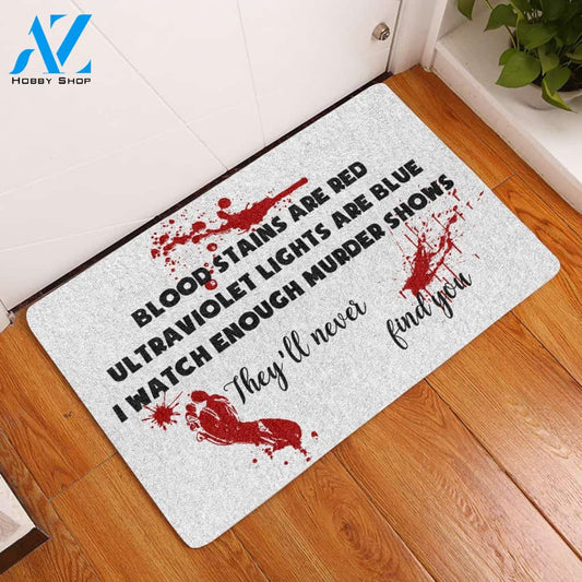 Blood Stains Are Red Doormat | Welcome Mat | House Warming Gift | Christmas Gift Decor