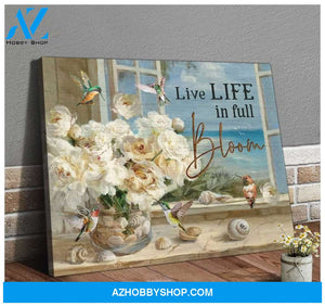 Bloom Hummingbird Wall Art Canvas, Wall Decor Visual Art