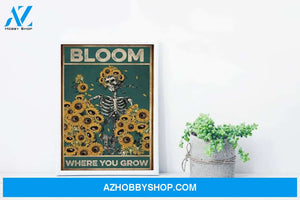 Mental Health Awareness Art, Bloom Where You Grow Art Poster, Be Kind To Your Mind Canvas And Poster, Wall Decor Visual Art