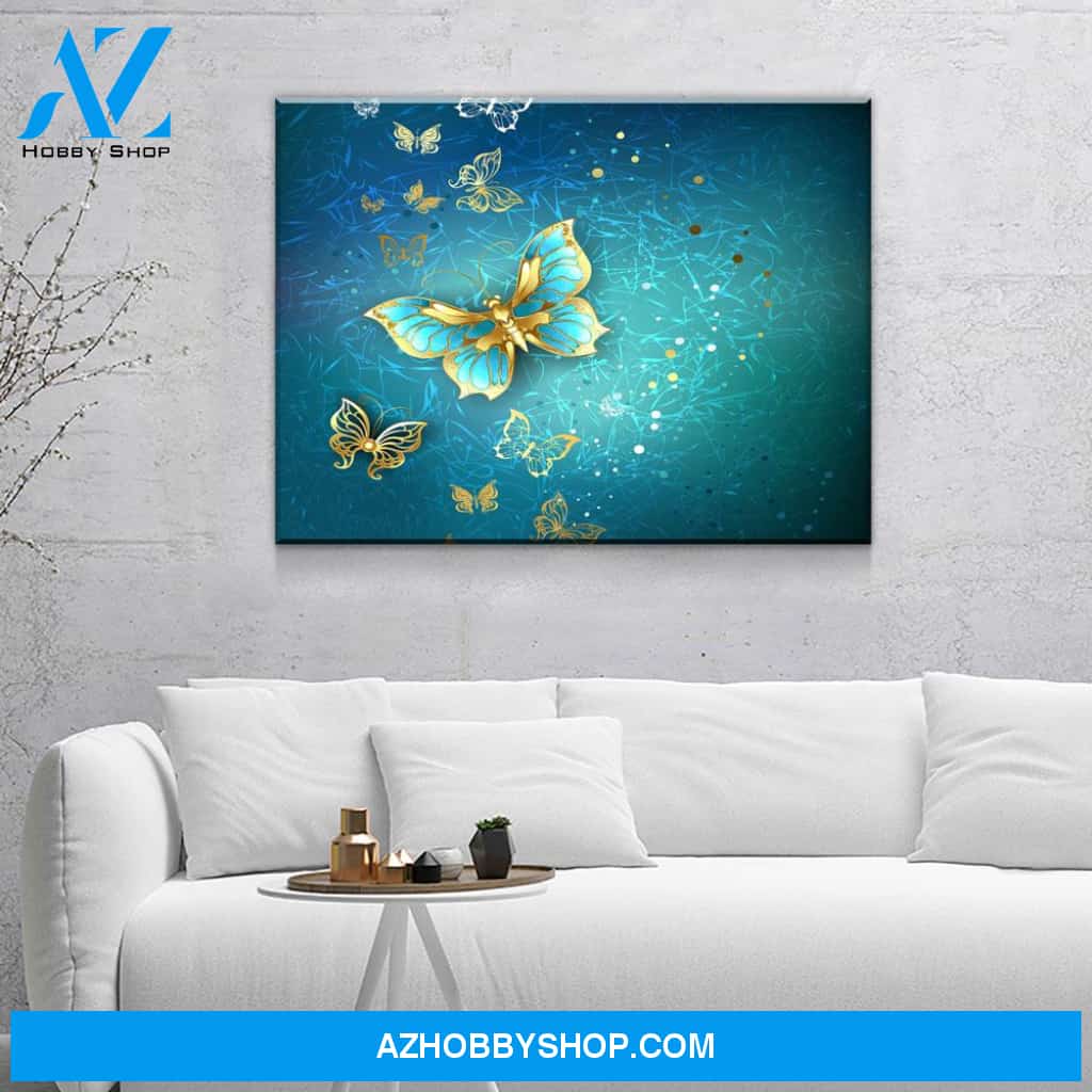 Blue And Gold Butterflies