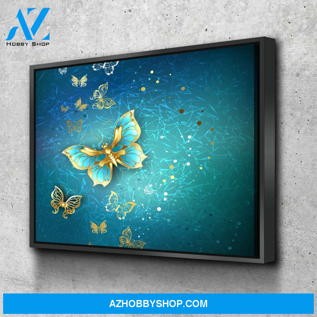 Blue And Gold Butterflies