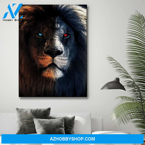 Blue And Red Eyed Lion