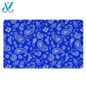 Blue Bandana Door Mat