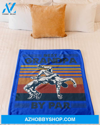 Blue Blanket Best Wrestling Grandpa Fleece Blanket Home Decor Bedding Couch Sofa Soft And Comfy Cozy Gift For Wrestling Lovers