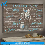 Blue butterfly - I can only imagine - Jesus Landscape Canvas Print - Wall Art