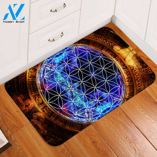 Blue Glass Door Mat