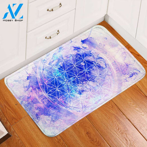 Blue Glass Door Mat