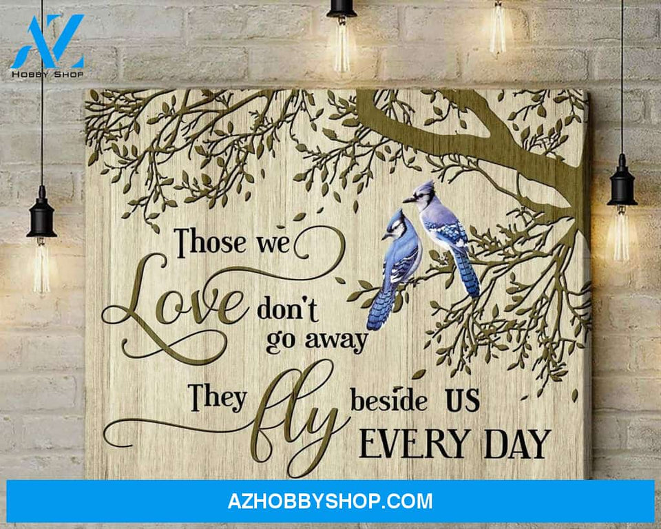 Blue Jay Bird Canvas - Hanging Art Above Sofa
