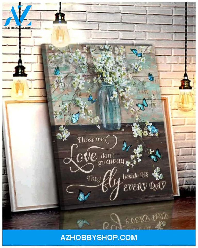 Blue Jay Bird Those We Love Wall Art Canvas Prints