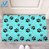 Blue Paw Door Mat