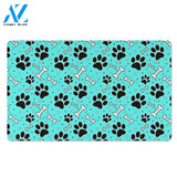 Blue Paw Door Mat