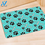 Blue Paw Door Mat