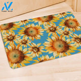Blue Sunflower Door Mat