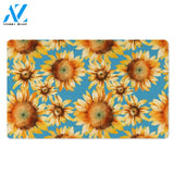Blue Sunflower Door Mat