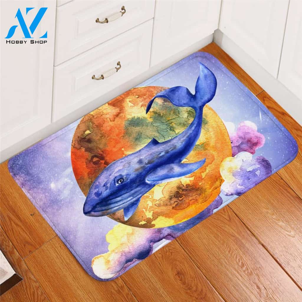 Blue Whale Easy Clean Welcome DoorMat | Felt And Rubber | DO2759