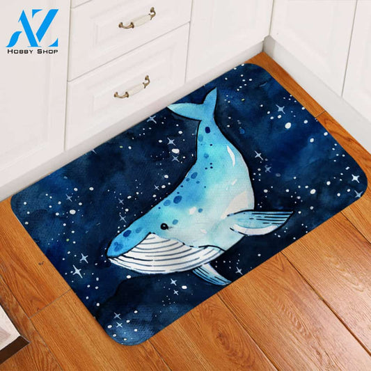Blue Whale Space Door Mat
