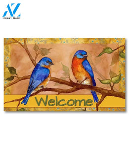 Bluebirds on a Branch Doormat - 18" x 30"