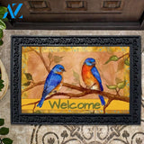 Bluebirds on a Branch Doormat - 18" x 30"