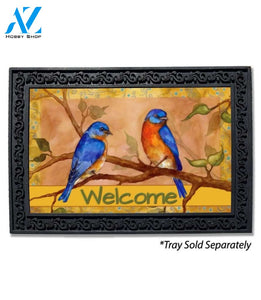 Bluebirds on a Branch Doormat - 18" x 30"