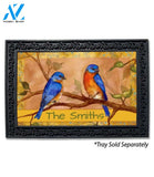 Bluebirds on a Branch Personalized Doormat - 18" x 30"