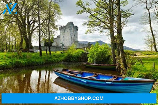 Boat In A Pond At Ross Castle Near Killarney County Kerry Ireland