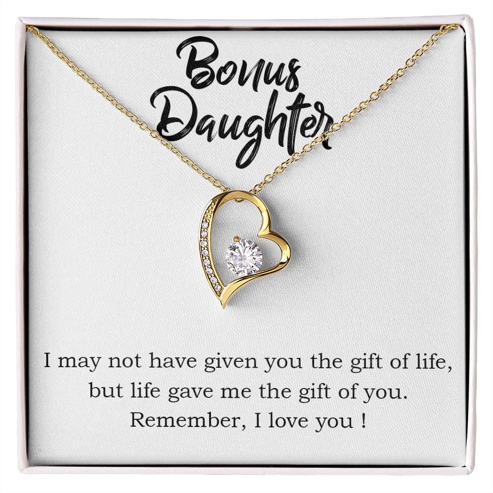 Stepdaughter Forever Love Heart Necklace