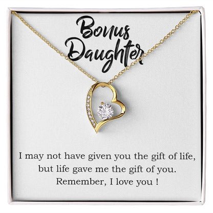 Stepdaughter Forever Love Heart Necklace