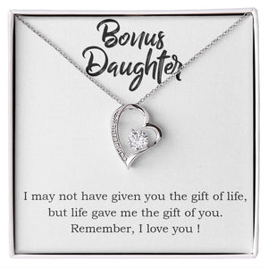 Stepdaughter Forever Love Heart Necklace