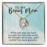 Bonus Mom Grateful Forever Love Heart Necklace