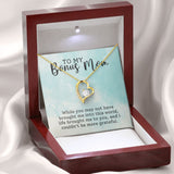 Bonus Mom Grateful Forever Love Heart Necklace