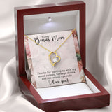 Bonus Mom -Thank You - Forever Love Heart Necklace Gift for Stepmother