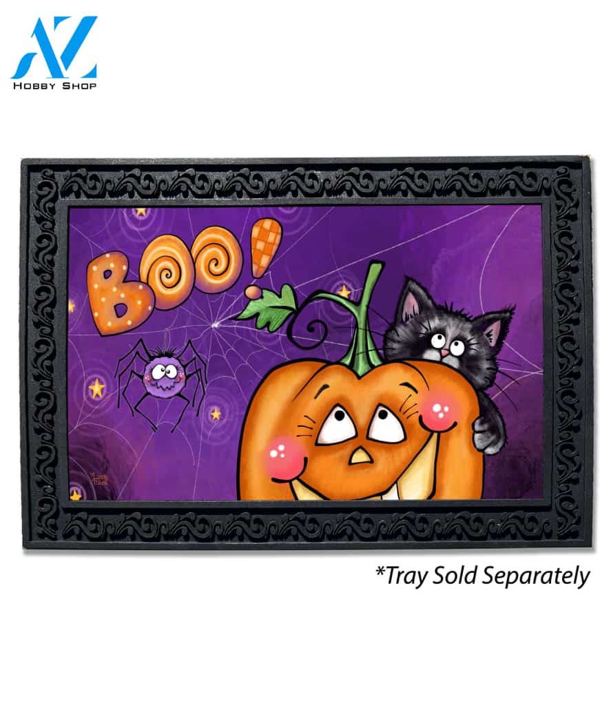 Boo Pumpkin Doormat - 18" x 30"